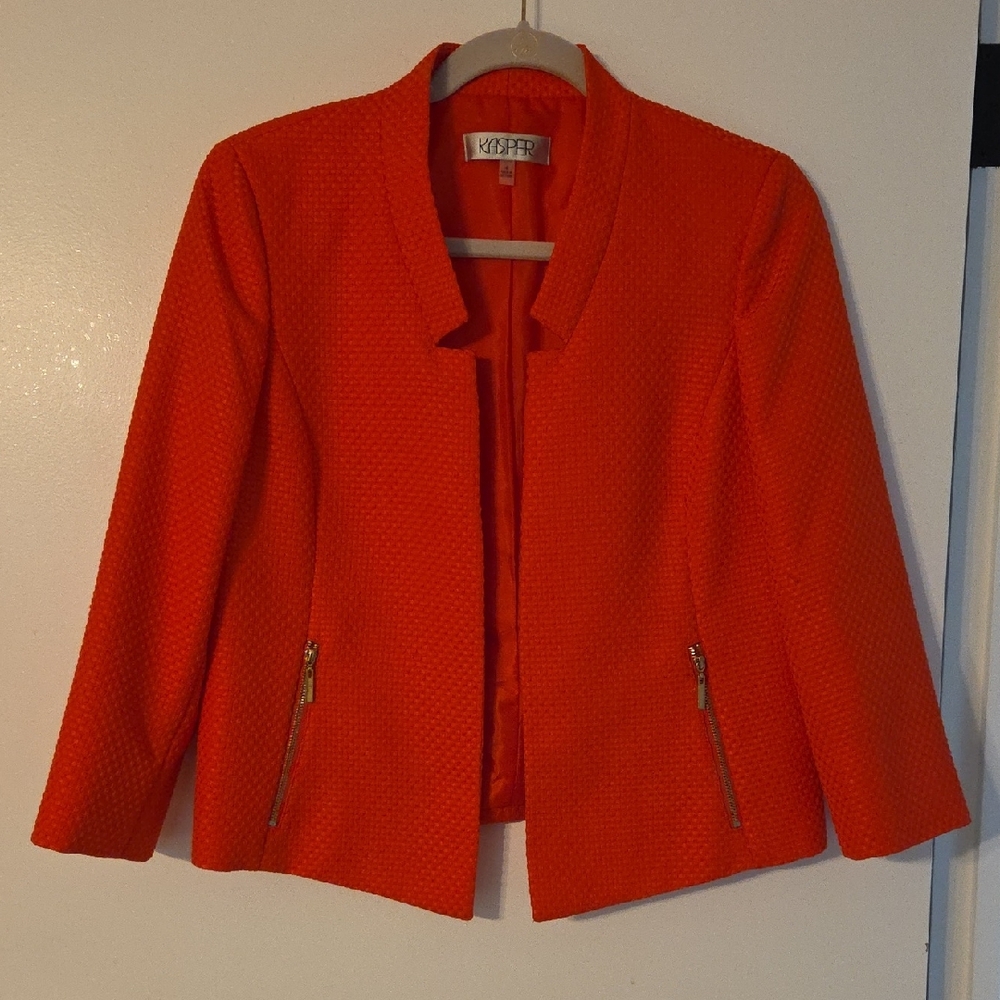 Kasper Women's Blazer in Bold Orange